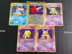 1996 Pokemon TCG Japanese Alakazam Dark Scizor Team Rocket Lot*5 - Image 1