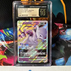 Mewtwo VSTAR 031/071 - CGC PRISTINE 10 - Japanese Pokemon GO - Pokemon TCG 2022 - Image 1