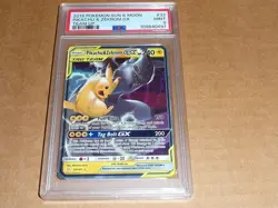 2019 Pokemon SUN MOON PIKACHU ZEKROM GX TEAM UP #33 PSA 9 - Image 1