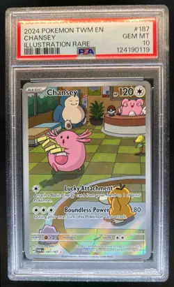 2024 Pokemon Twilight Masquerade Chansey #187/167 PSA 10 GEM MINT - Image 1