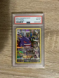 2022 POKEMON SWORD & SHIELD LOST ORIGIN #TG06 FULL ART/GENGAR PSA 8 - Image 1