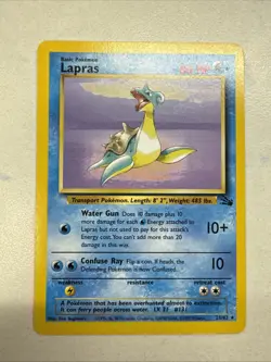 Pokemon - Lapras [1999 Wizards] #25/62 Rare (NM-MT) - Fossil Set (B) - Image 1