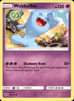Wobbuffet 49/147 - Pokemon SM - Burning Shadows - LP - Image 1