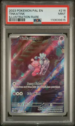 PSA 9 Mint Tinkatink 216/193 Illustration Rare Full Art - Pokemon PAL SV02 - Image 1