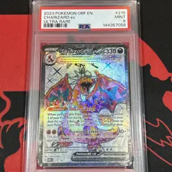 PSA 9 ChARIZARD EX 215/197 Obsidian Flames Ultra Rare - Image 1