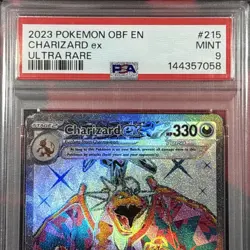 PSA 9 ChARIZARD EX 215/197 Obsidian Flames Ultra Rare - Image 2