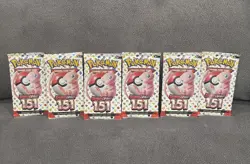 LOT OF 6 - Pokemon TCG Scarlet & Violet 151 SEALED BOOSTER PACKS USA ENGLISH - Image 1