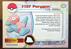 Topps Pokemon Pokemon TCG Blue Logo Non-Holo: Porygon #137 - Image 2
