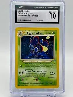 Light Ledian Pokemon (2002) Neo Destiny - 24/105 CGC 10 - Image 1