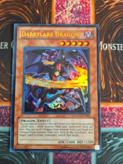 Yu-Gi-Oh! TCG Darkflare Dragon SDDC-EN002 Super Rare Unlimited LP - Image 1