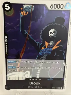 One Piece CCG Brook Anime 25th Collection R Foil Card EB02-048 NM - Image 1