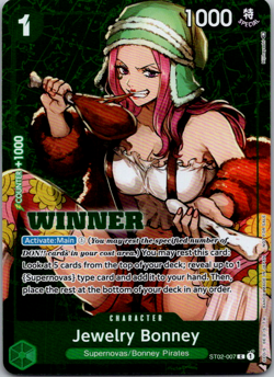 Jewelry Bonney Tournament Pack Vol. 3 Winner ST02-007 One Piece Card English NM - Image 1