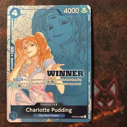 One Piece - OP06-047 Charlotte Pudding Winner's Pack Promo NM (US Seller) - Image 1