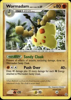 Wormadam Sandy Cloak Rare Secret Wonders 42/132 Fighting Normal Pokemon Card - Image 1