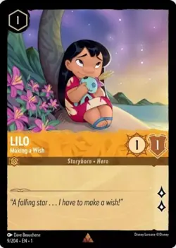Lorcana Lilo - Making a Wish NM Cold Foil The First Chapter - Image 1