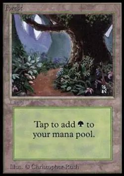 Forest B - Medium Play MTG Alpha - Image 1