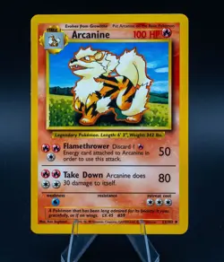 Arcanine Pokemon Card Base Set 23/102 Uncommon TCG 1999 WOTC NM - Image 1