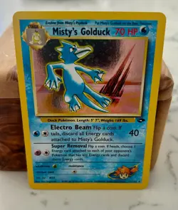 Misty’s Golduck 12/132 Holo Gym Heroes WOTC Pokemon Card NM - Image 3