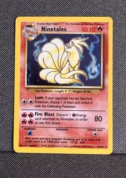 Pokemon TCG Base Set 2 Ninetales Holo Rare Card 13/130 | LP - Image 1