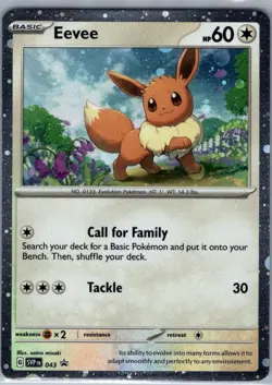 Eevee 043 Cosmos Holo SV: Scarlet & Violet Promo Cards - Pokemon Card - NM - Image 1