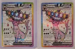 2 Pokemon SVP Espeon Ex Tera (2 card lot) - Image 1