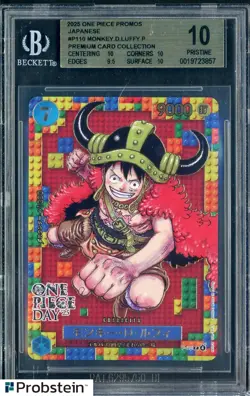 2025 One Piece Promos JPN P110 Monkey D. Luffy Premium Card BGS 10 PRISTINE - Image 1