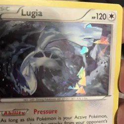 Lugia 78/124 Fates Collide Rare Basic English Diving Pokemon Card Cracked Holo - Image 3
