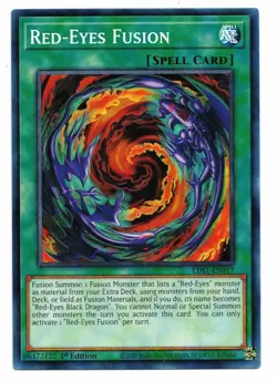 Yu-Gi-Oh Card: Red-Eyes Fusion LDS1-EN017 Common 1st Edition! NM - Image 1