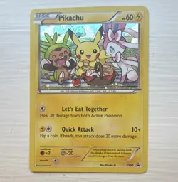 Pokemon Pikachu XY95 Promo Holo Basic 60 HP Quick Attack XY Pokemon Card - Image 1