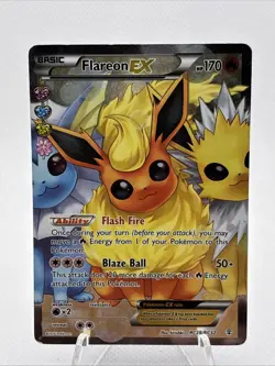 Flareon EX Ultra Rare Full Art RC28/RC32 Generations Holo Pokemon Card HP - Image 1