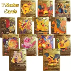 New 55PCS Pokemon Cards Gold Black Vmax GX Charizard Card Box Mewtwo Rare Collec - Image 4