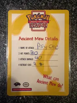 Ancient Mew Holo Promo Pokemon TCG Card - Damaged - Image 4