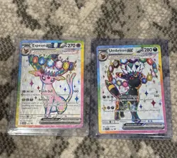 Umbreon ex SVP176 And Espeon SVP175 Sv: Scarlet & Violet Promo Cards Holo - Image 1