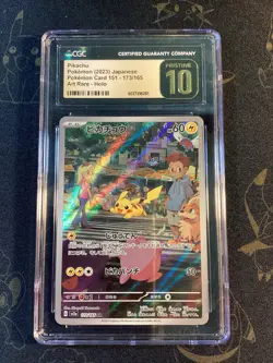 2023 Pokemon Japanese Pikachu Card - CGC Pristine 10 - Art Rare Holo #151/173/ - Image 1
