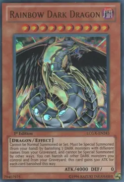 Lightly Played, English Yu Gi Oh Rainbow Dark Dragon - LCGX-EN243 - Ultra Rare - - Image 1