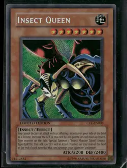 Insect Queen CT1-EN005 Secret Rare 2004 Collectors Tin Yu-Gi-Oh Limited NM - Image 1