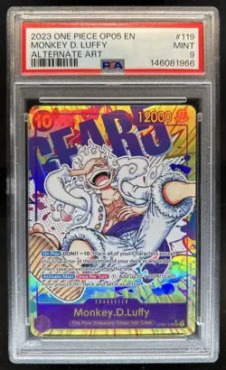 2023 One Piece New Era Monkey.D.Luffy Secret Rare Alt Art #OP05-119 PSA 9 - Image 1