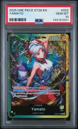 2025 ONE PIECE STARTER DECK ST28-GREEN/YELLOW YAMATO #022 YAMATO PSA 10 - Image 1