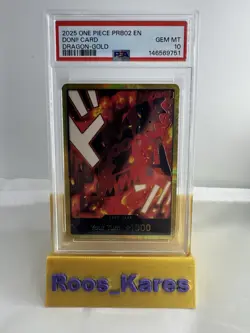 2025 ONE PIECE PRB02 DON!! CARD MONKEY D DRAGON GOLD PSA 10 - Image 1