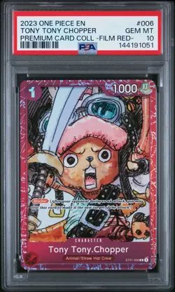 2023 ONE PIECE PREMIUM COLLECTION ONE PIECE FILM RED TONY TONY CHOPPER PSA 10 - Image 1