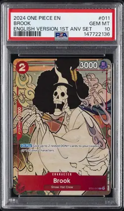 2024 ONE PIECE ENGLISH VERSION 1ST ANNIVERSARY SET #011 BROOK PSA 10 - Image 1