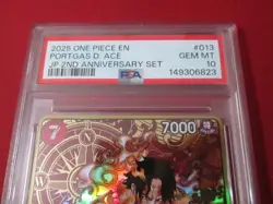 Portgas.D.Ace (One Piece 2nd Anniversary Set) OP02-013 PSA 10 Gem Mint - Image 3