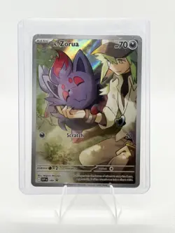 Pokemon TCG N's Zorua SVP 189 Journey Together ETB Black Star Promo Card - NM - Image 1
