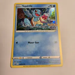 Pokemon Squirtle SWSH233 Sword & Shield Promo Holo Card Water Gun 70 HP - Image 1