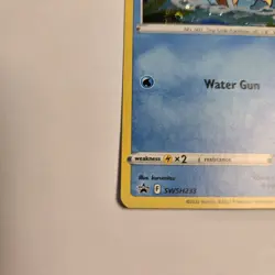Pokemon Squirtle SWSH233 Sword & Shield Promo Holo Card Water Gun 70 HP - Image 2