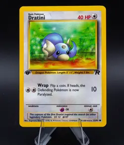 Dratini Pokemon Card 1st Edition Team Rocket 53/82 Common TCG 2000 WOTC NM - Image 1