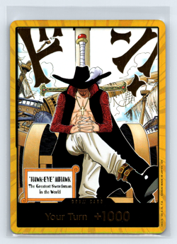 Don Card Dracule Mihawk One Piece The Azure Sea's Seven Foil Gold Your Turn 1000 - Image 1