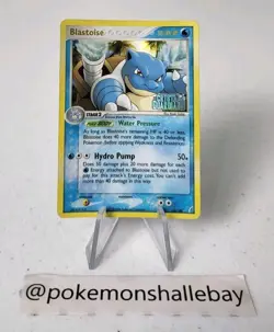 Blastoise 14/100 - Crystal Guardians *DMG* STAMPED Reverse Holo Pokemon Card - Image 1
