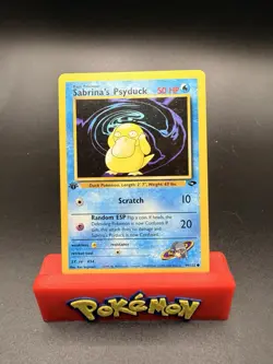 Sabrina's Psyduck 99/132 Common 1st Edition Gym Challenge Pokemon Card LP - Image 1