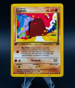 Diglett Pokemon Card 1st Edition Team Rocket 52/82 Common TCG 2000 WOTC NM - Image 1